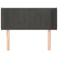 Tête de lit avec oreilles Gris foncé 103x16x78/88 cm Velours