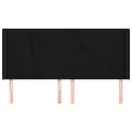 Tête de lit avec oreilles Noir 183x16x118/128 cm Velours
