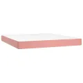 cadre de lit avec matelas Rose 180x200 cm Velours