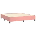 cadre de lit et matelas LED Rose 180x200 cm Velours