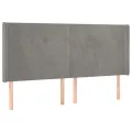 Tête de lit à LED Gris clair 183x16x118/128 cm Velours