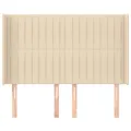 Tête de lit avec oreilles Crème 147x16x118/128 cm Tissu