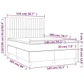 cadre de lit avec matelas Noir 140x200 cm Velours