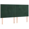 Cadre de lit avec tête de lit Vert foncé 180x200 cm Velours