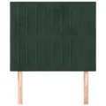 Têtes de lit 2 pcs Vert foncé 90x5x78/88 cm Velours
