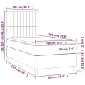 cadre de lit avec matelas Vert foncé 90x190 cm