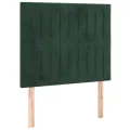 cadre de lit avec matelas Vert foncé 90x190 cm
