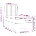 cadre de lit avec matelas Vert foncé 90x190 cm