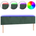 Tête de lit à LED Vert foncé 180x5x78/88 cm Velours