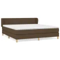 cadre de lit avec matelas Marron foncé 180x200 cm