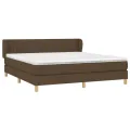 cadre de lit avec matelas Marron foncé 180x200 cm