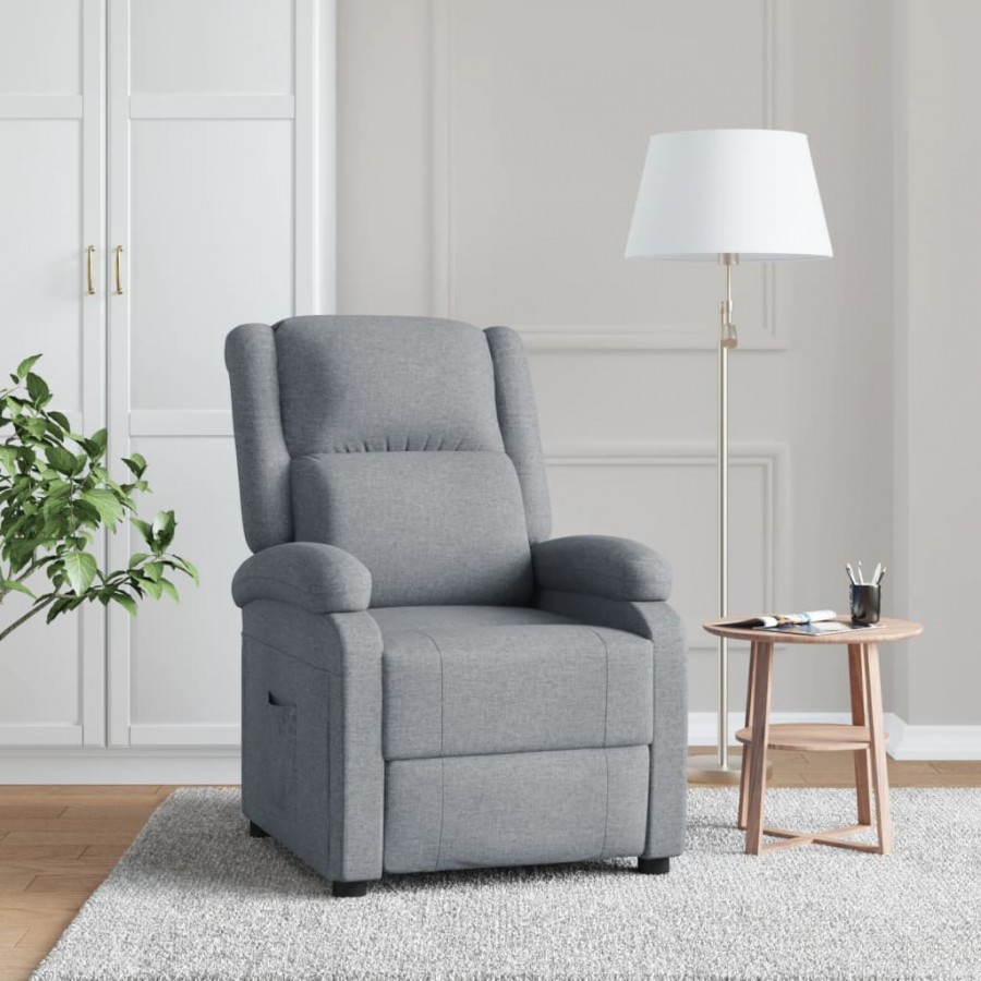 Fauteuil inclinable Gris clair Tissu