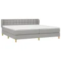 cadre de lit avec matelas Gris clair 200x200cm Tissu
