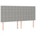 cadre de lit avec matelas Gris clair 200x200cm Tissu