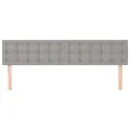 Têtes de lit 2 pcs Gris clair 100x5x78/88 cm Tissu