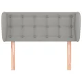 Tête de lit avec oreilles Gris clair 103x23x78/88 cm Tissu