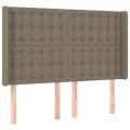 cadre de lit matelas et LED Taupe 140x200 cm Tissu