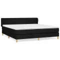 cadre de lit avec matelas Noir 160x200 cm Tissu
