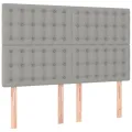 Têtes de lit 4 pcs Gris clair 72x5x78/88 cm Tissu