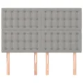 Têtes de lit 4 pcs Gris clair 72x5x78/88 cm Tissu