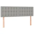 cadre de lit avec matelas Gris clair 140x200cm Tissu