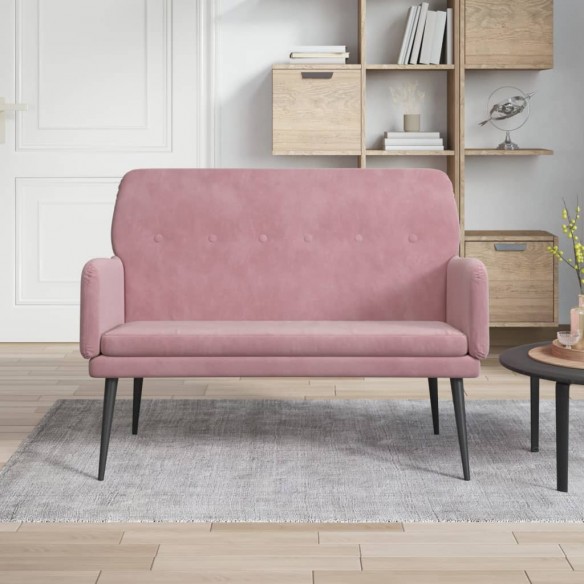 Banc Rose 108x79x79 cm Velours