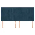 Têtes de lit 4 pcs Bleu foncé 100x5x78/88 cm Velours
