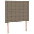 Tête de lit à LED Taupe 100x5x118/128 cm Tissu