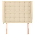 Tête de lit avec oreilles Crème 93x23x118/128 cm Tissu