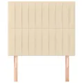 Têtes de lit 2 pcs Crème 100x5x78/88 cm Tissu