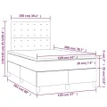 cadre de lit avec matelas Crème 120x200 cm Tissu