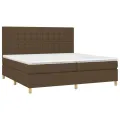 cadre de lit matelas et LED Marron foncé 200x200 cm