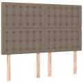 cadre de lit et matelas et LED Taupe 140x200cm Tissu