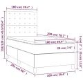 cadre de lit et matelas et LED Crème 100x200cm Tissu