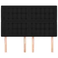 Têtes de lit 4 pcs Noir 72x5x78/88 cm Tissu
