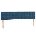 Têtes de lit 2 pcs Bleu foncé 90x5x78/88 cm Velours