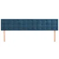 Têtes de lit 2 pcs Bleu foncé 90x5x78/88 cm Velours