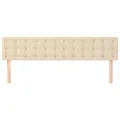 Têtes de lit 2 pcs Crème 100x5x78/88 cm Tissu