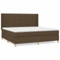 cadre de lit avec matelas Marron foncé 200x200 cm