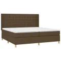 cadre de lit avec matelas Marron foncé 200x200 cm
