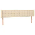 Tête de lit avec oreilles Crème 203x16x78/88 cm Tissu