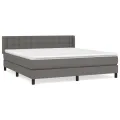 cadre de lit avec matelas Gris 160x200 cm Similicuir