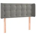 Tête de lit à LED Gris clair 93x16x78/88 cm Velours