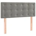 Tête de lit Gris clair 90x5x78/88 cm Velours