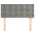 Tête de lit Gris clair 90x5x78/88 cm Velours