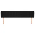 Tête de lit avec oreilles Noir 183x23x78/88 cm Tissu