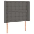 cadre de lit matelas LED Gris 90x200 cm Similicuir
