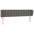 Tête de lit avec oreilles Gris 183x23x78/88 cm Similicuir
