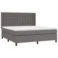cadre de lit avec matelas Gris 180x200 cm Similicuir