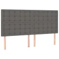 cadre de lit avec matelas Gris 180x200 cm Similicuir
